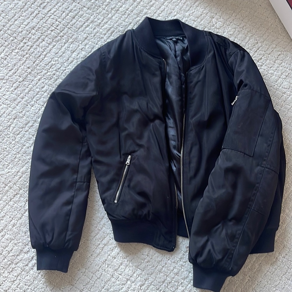 Black Bomber Jacket by Kendall & Kylie (Size Small)